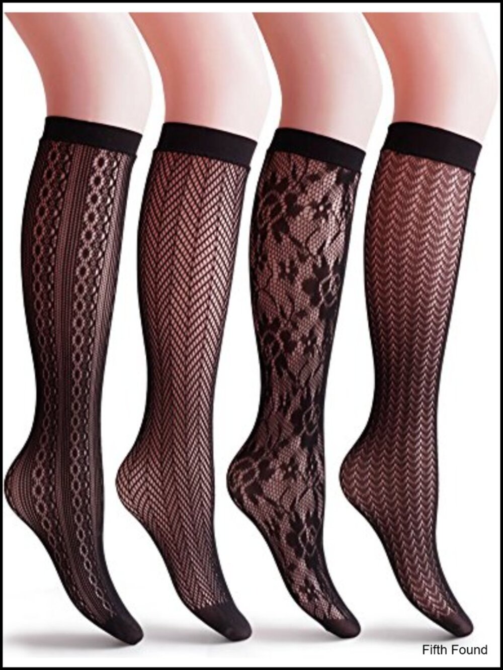 Fishnet Knee High Socks Nylon Spandex Hollow Out Tube Socks
